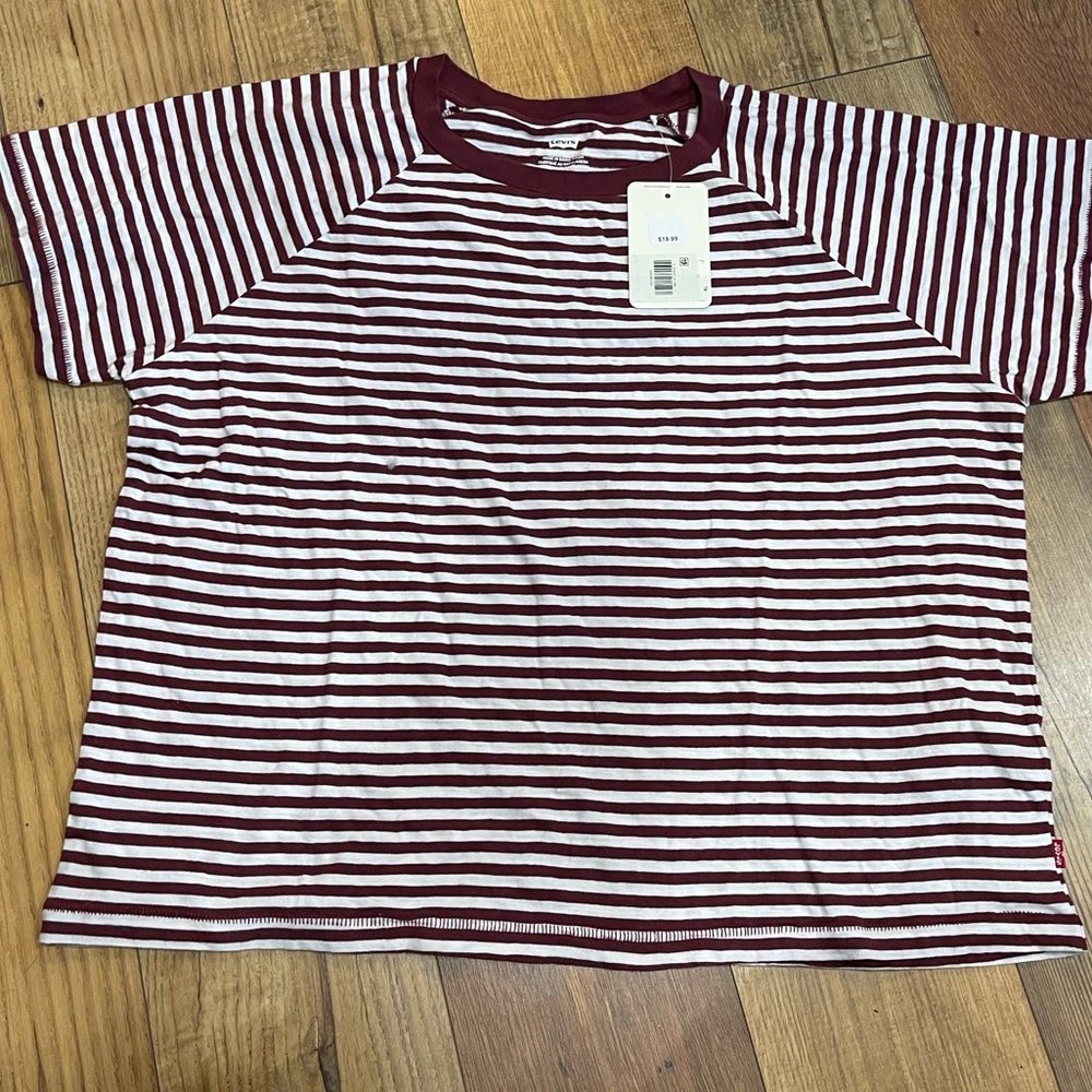 Red & White Striped Tee